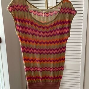 Free People Chevron Knit Top with Pink and Purple size XS TP